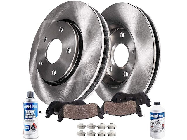 Front Brake Pad and Rotor Kit fits Dodge Challenger — (2009–2018, 2020–2023)